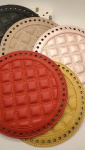 Round Leather Bag Base Bottom For Crochet Bag Accessories Yarn Bag Tapak Beg Kulit Benang Kait 针织皮质包底配件