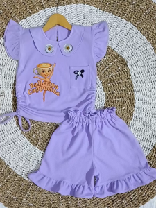 Vania Set - Setelan Anak Perempuan 1-7 Tahun Gambar Ballerina Cappucina