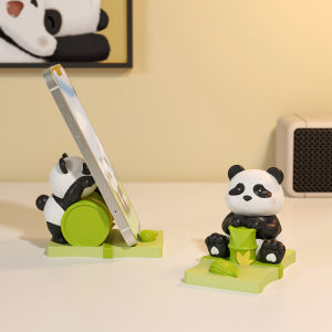 Creative Resin Panda Phone Stand Desktop Office Decorative Home Decoration Mobile Phone Bracket Cute Gift