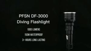 【Continuous use for 12 hours】DF-3000 PFSN flashlight waterproof original 150 meter waterproof diving flashlight flashlight waterproof diving flashlight waterproof underwater diving flash light diving flashlight led flashlight rechargeable