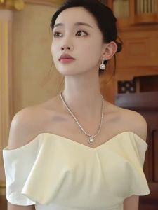 Wedding Series Vow Necklace 925 Sterling Silver Freshwater Pearl 10-11mm
