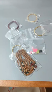 Transparent Self Sealing Bag Zipper Bag Jewelry and Cosmetics Storage Sealed Bag Plastic Packaging Bag Sealed Bag