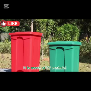 Kleensafe Heavy Duty Pedal Trash Bin Plastic 50L home office kitchen garage restaurants color-coded