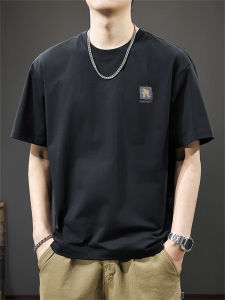 Áo Thun Nam Cổ Tròn Cotton Nguyên Chất Mùa Hè Dáng Rộng Tay Ngắn Thời Trang Thường Ngày in Họa Tiết Xe Máy Thoáng Khí