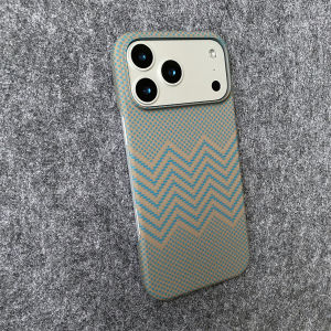 Carbon Fiber Kevlar Pattern for Magsafe Magnetic Phone Case for IPhone Air 17 16 Plus 15 14 13 12 11 Pro Max Shockproof Cover