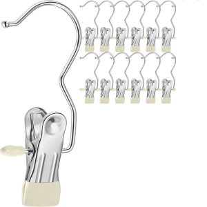 Hangers Clips Stainless Steel Laundry Hooks Hanging Clothes Pins Clip Hangers Boot Shoes Clothes Pins