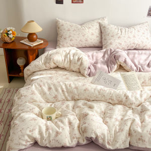 Kiss Dear | Cotton Double Gauze Four-Piece Bedding Set Small Floral