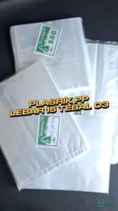 Plastik PP Lebar 15 Tebal 03 15x20 15x25 15x30 15x35 Kantong Plastik Bening Transparan