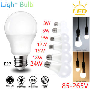 OU Bang (độ sáng cao) LED E27 Đèn bóng 3W 6W 9W 12W 15W 18W 20W 24W Bóng đèn Đèn điện thực AC 85-265V Spotlight đèn LED đèn bàn