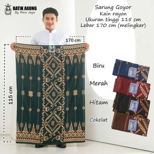 Sarung Batik Rayon Motif Pintu Aceh Kecil | Serian Warna