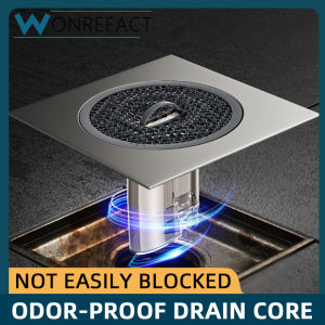 304 thép không gỉ thoát nước gạch sàn vuông phòng tắm chống mùi và chống côn trùng sàn lọc chống tắc nghẽn công cụ thoát nước nhanh chóng
