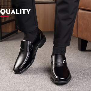 2025 Breathable Mens Leather Shoes For Men Business Formal Shoes For Men Casual Leather Black School Shoes For Men