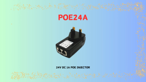 24V DC POE Injector Power Adaptor Adapter UK Plug Type Suitable for Access Point CCTV and Others Device POE24A