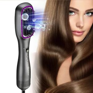 Hatteker | Hatteker EU Hot Air Comb Styling Comb for Straight Curly Electric Air Brush Women Anion Heating Comb Hair Straightening Brush