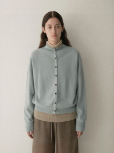 INSIS FEMME | Merino Wool Winter Volcano Collar Vintage Cocoon Knit Cardigan