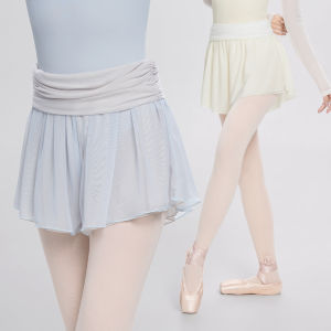Woman Dance Shorts Double-sided Ballet Shorts Skirted Mesh Pants Yoga Dance Pants Running Short Pants Adult Fitness Trousers