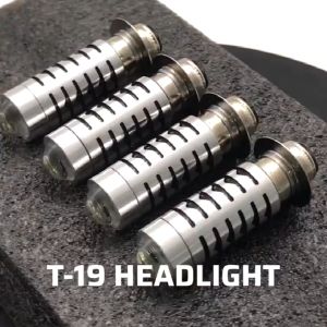 HOTSPEED Mini Driving Light Killer Bulb Motorcycle LED Headlight With Blue Park Light T19 H4