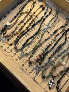 สร้อยคอโซ่กระดูกไหปลาร้าสไตล์จีนโบราณแบบธรรมชาติทำมือสำหรับทั้งชายและหญิง เครื่องประดับแฟชั่นแบบไม่ซ้ำใคร