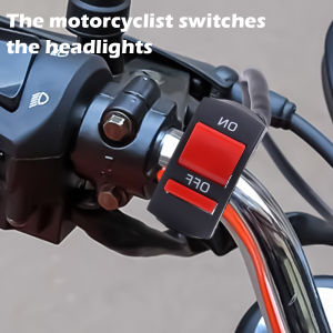 Motorcycle Switches Connector Button LED Headlight Switch Handlebar Mount Motorbike Electric Accessories