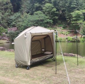 Outdoor Single Quickly Open Ground Tent Automatic Thickened Rainproof Tent Bed Winter Fishing Camping Bed Indoor Tent Bed