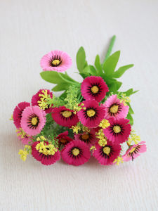 Artificial Plastic Flowers Single Rose Silk Cloth Dry Flowers Home Living Room Decoration Countryside Style Floral Decor