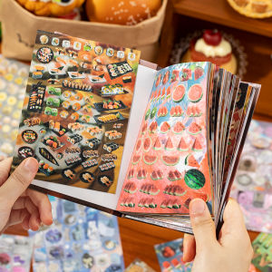 Kitchen Theme Sushi Decoration Sticker Book DIY Collage Art Yu Xian Brand Star Sand Note Cutting Film Sticker Album