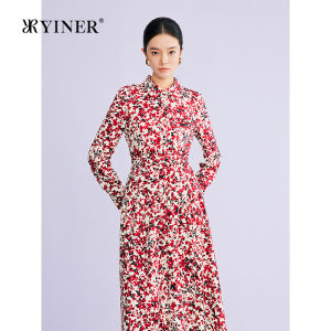 New Spring Fashion Hand-drawn Floral Print Dress