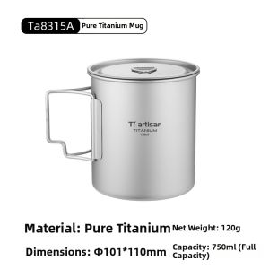 Tiartisan | Titanium Foldable Cup Outdoor Portable Large Capacity