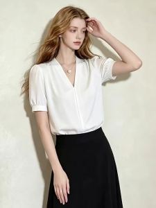 puella | Áo Blouse Mỏng Dạng Dịu Dàng Phong Cách Pháp cho Nữ Mặc Đi Làm