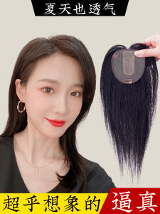 Womens Hairpiece Bangs Real Hair Front Hairline Cover White Hair Airy Bangs Fake Bangs Voluminous Natural Looking Hair Extensions