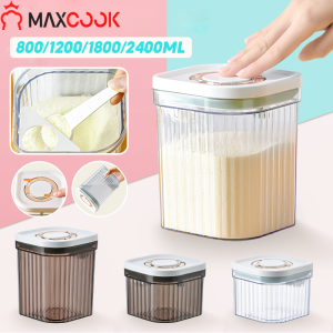 Maxcook Airtight Baby Milk Powder Container BPA-Free Formula Storage Box Portable Dry Food Dispenser with Spoon