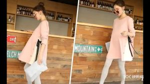 BIBELOT   เสื้อคลุมท้องสวยๆ แขนยาว เวอร์ชั่นเกาหลี ความยาวปานกลาง หลวม ขนาดใหญ่ เหมาะสำหรับหญิงตั้งครรภ์ สินค้าพร้อมส่งจากไทย