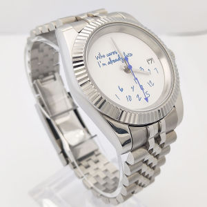Men Watch NH35 Watch Who Cares Im Already Late Dial 39mm/36mm Watch China NH35 Automatic Movement Sapphire Glass Water