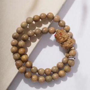 VÒNG CHUỖI GỖ ĐÀN HƯƠNG XANH KHẮC LỤC ĐỘ PHẬT MẪU TARA XANH 2 LỚP TẶNG HỘP