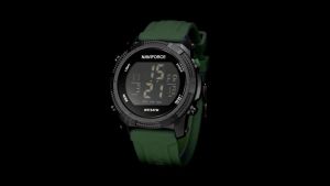 Naviforce 7104 Men Fashion Outdoor Watch Electronic LCD Digital Casual Date Week Alarm Wristwatches Silicone Electronic Clock