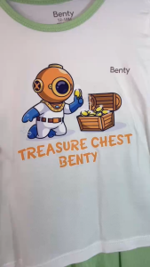 Bộ dài tay cài vai phối viền in phi hành gia BENTY BT076 chất mềm mịn mát quần áo trẻ em chính hãng