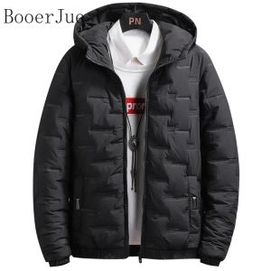 Men Outdoor Hiking Sports Running Hooded Casual Windbreaker Thick Warm Winter Climbing Trendy Parkas Cotton-padded Coats Jacket