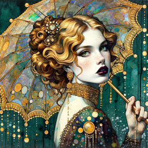 HUACAN  11Ct Cross Stitch Kit Woman Portrait Embroidery Set Umbrella Needlework Picture Printed Canvas Home Decoration
