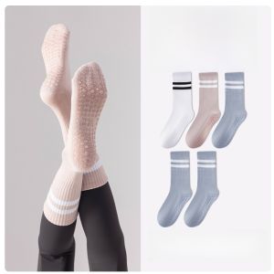 Miiow | Anti-Slip Yoga Socks Womens Pilates Special Indoor Sports Fitness Cotton Polyester Blend Medium Tube Long Socks Cat Person