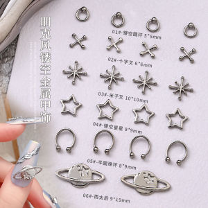 Punk Nail Beauty Alloy Rhinestone Jewelry New Style Silver Rivet XINGX Queen Mother Earth Planet Nail Crystal Small Accessories