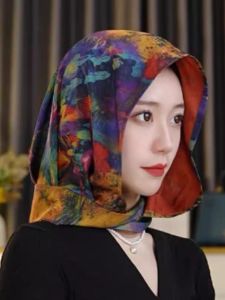 Mũ Quàng Lụa Hai Mặt Hai Màu Cho Nữ Mũ Quàng Lụa Chống Nắng Chụp Ảnh Du Lịch Phù Hợp Với Mọi Trang Phục Mùa Xuân Hè