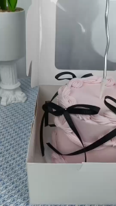 กล่องเค้ก ครึ่งปอนด์ ทรงปกติ พิมพ์ลาย (10ชิ้น/แพ็ค)