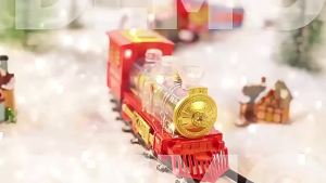 CONUSEA | Christmas Electric Classical Train Track Toy with Lights Music Diy Assembly Simulated Train Railway Set Boys Girls Xmas Gift