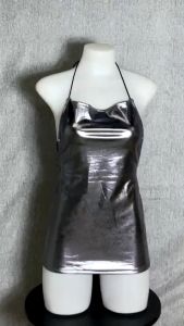 SatisfClothe 💞💞 ชุดนอนเซ็กซี่ ผ้ายืด สีขาวเงิน ราคาถูกที่สุด พร้อมส่งจากไทย