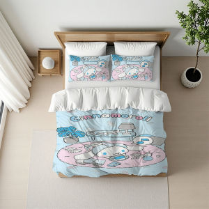 Sanrio | C-CinnamorollS Dog Duvet Cover Set Home Style Bedding Soft Laundry Cotton Bed 3 Piece Set Student Dormitory Gift