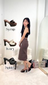 #500 #รองเท้าส้นสูง หน้าโบว์สุดคิ้วท์ ดีไซน์เก็บทรงสวย SHOELISM #รองเท้าผู้หญิง