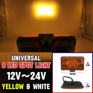 15 LED 12-24V UNIVERSAL  LAMPU SPOT *SEGI EMPAT TEPAT* RECTANGLE Working Lamp Sport Light Spotlight LAMPU FOG Flood 4WD 4x4 SUV CAR Boat Tractor Truck Forklift BUS LORI