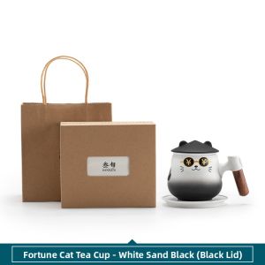 SANXUN | Lucky Cat Ceramic Tea Infuser Mug
