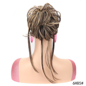 Messy Bun Hair Scrunchie With Long Tassel Strands Fluffy Curly Chignon Synthetic Hair Donut For Women Daily Hairstyle
