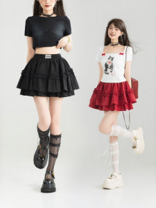 Keiko | Chân Váy Ngắn Dạng A-Line Voan Ruffle Kiểu Ballet